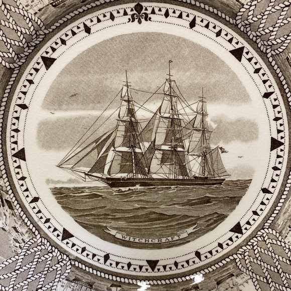Wedgwood The American Clipper Ship Plate "Witchcraft" - Picture 2 of 5